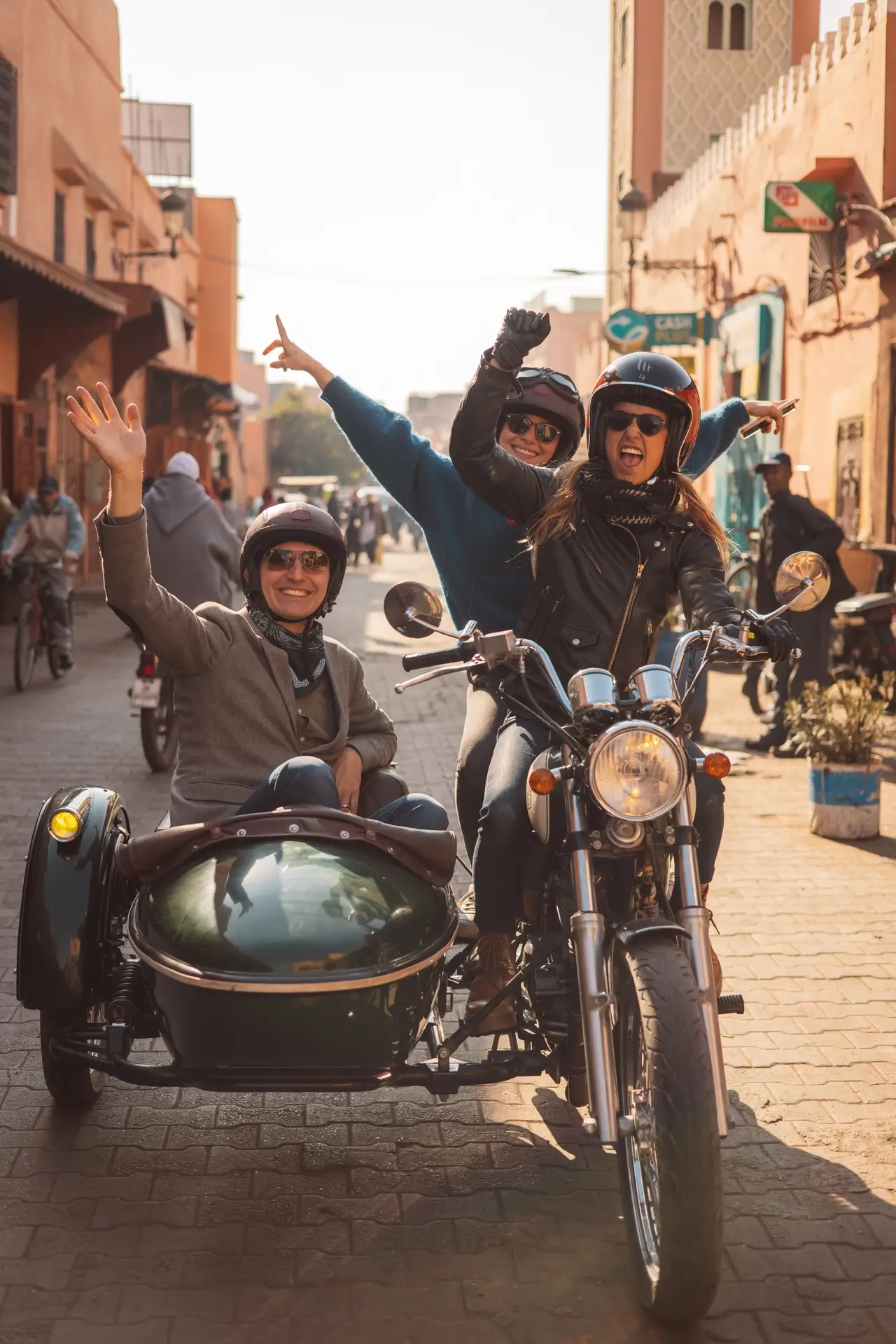 MERCHANDISING 1 private sidecar excursion of Marrakech